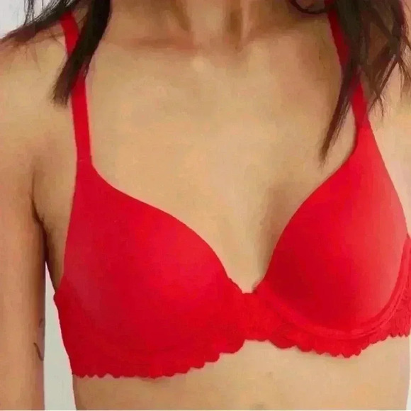 Aerie Real Sunny Lightly Lined Full Coverage Lace Bra 32AA NWT Terra Cotta - Picture 4 of 5